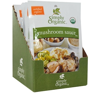 Отзывы о Симпли Органик, Mushroom Sauce Mix, 12 Packets, 0.85 oz (24 g) Each
