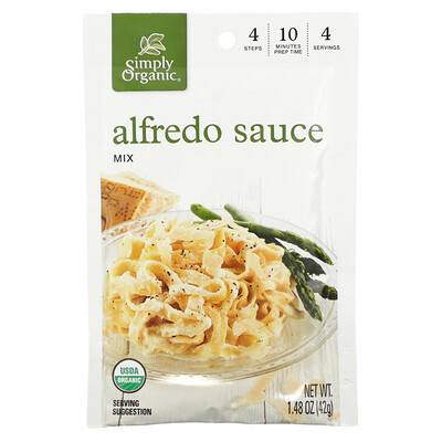 

Simply Organic, Alfredo Sauce Mix, 12 Packets, 1.48 oz (42 g) Each