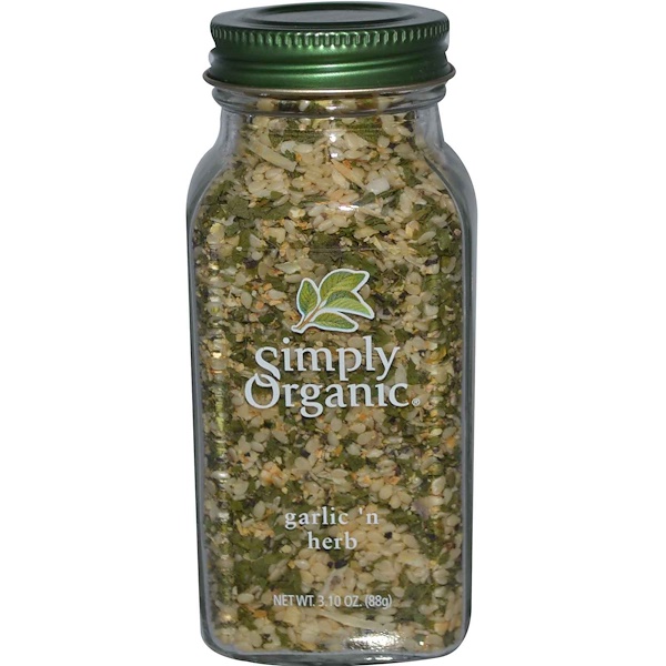 Simply Organic, Чеснок и травы, 3,10 унции (88 г)