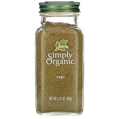 

Simply Organic Шалфей, 1.41 унций (40 г)