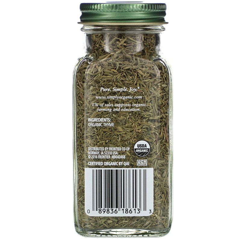 Simply Organic - Organic Thyme Leaf, 0.78 oz (22g) main image 0