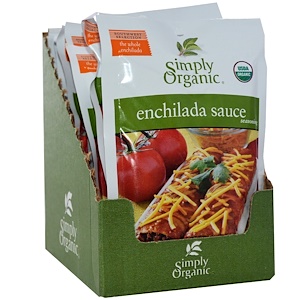Отзывы о Симпли Органик, Enchilada Sauce Seasoning, 12 Packets, 1.41 oz (40 g) Each