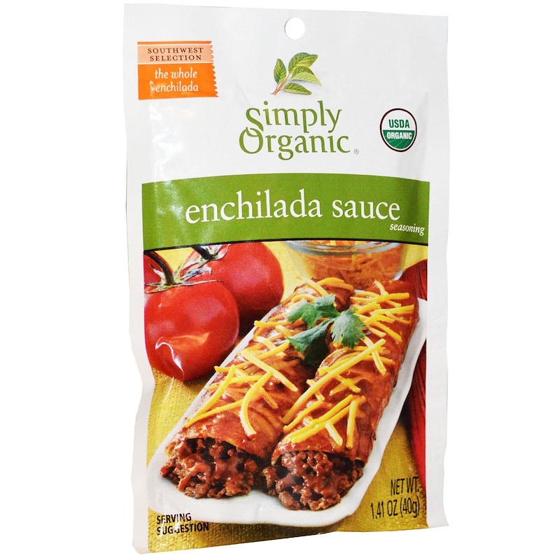 Simply Organic, Enchilada Sauce Seasoning, 12 Packets, 1.41 oz (40 g
