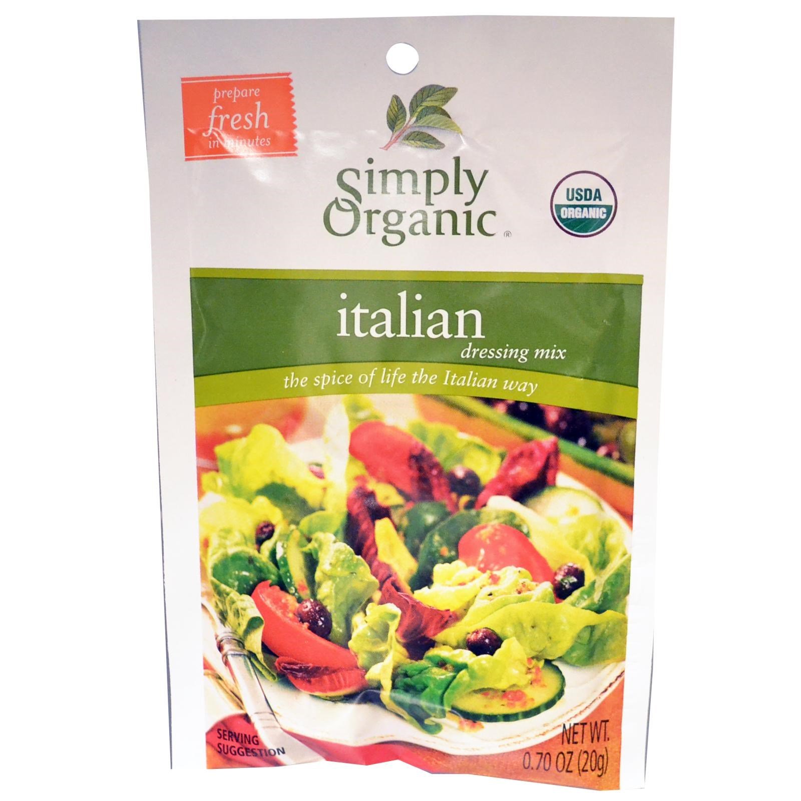 Simply Organic, Italian Dressing Mix, 12 Packets, 0.70 oz (20 g) Each