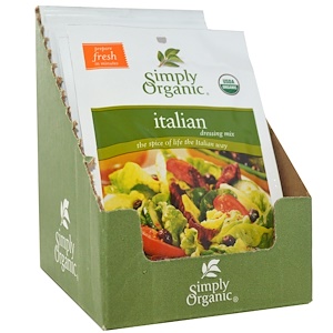 Отзывы о Симпли Органик, Italian Dressing Mix, 12 Packets, 0.70 oz (20 g) Each