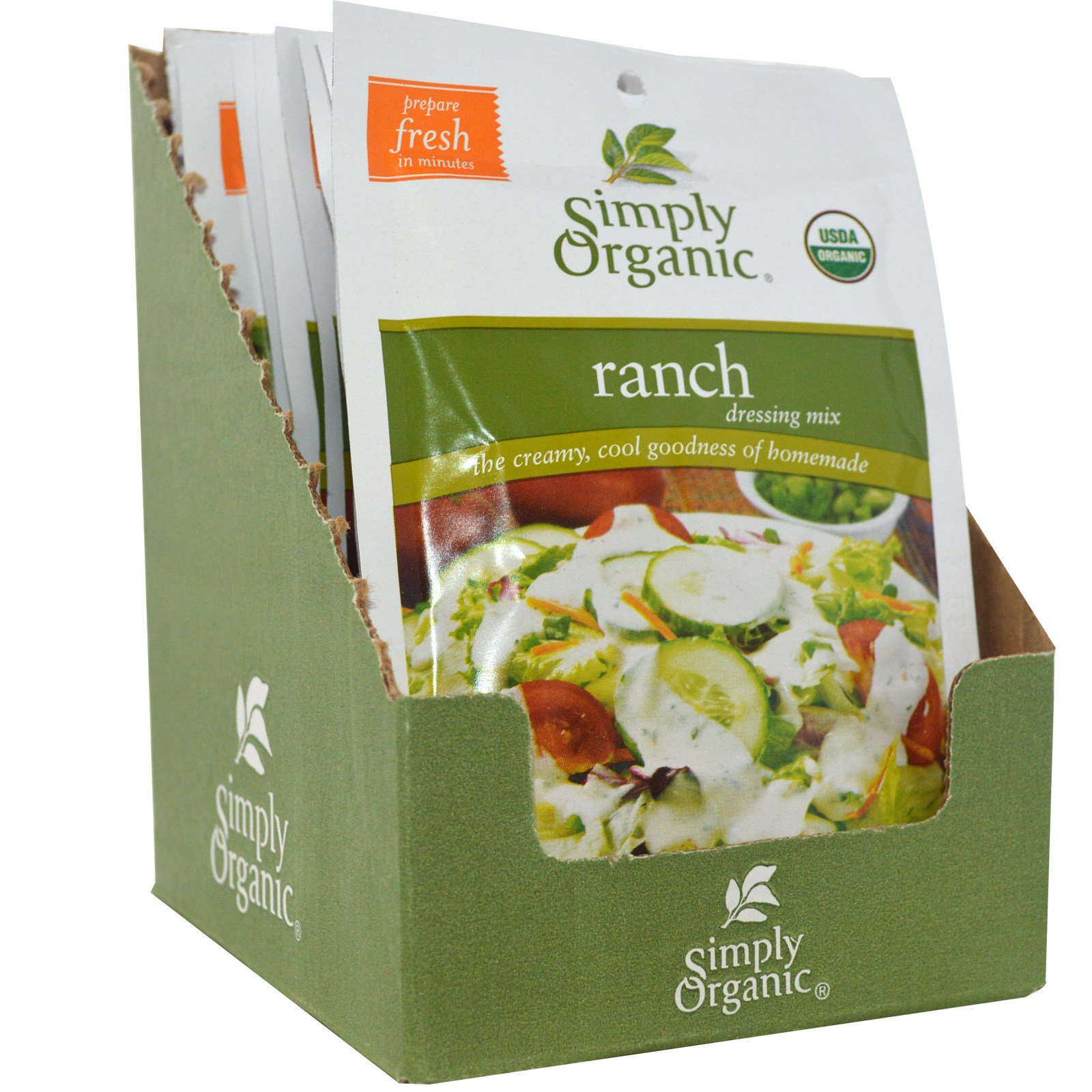 Simply Organic, Ranch Dressing Mix, 12 Packets, 1.00 oz (28 g) Each iHerb