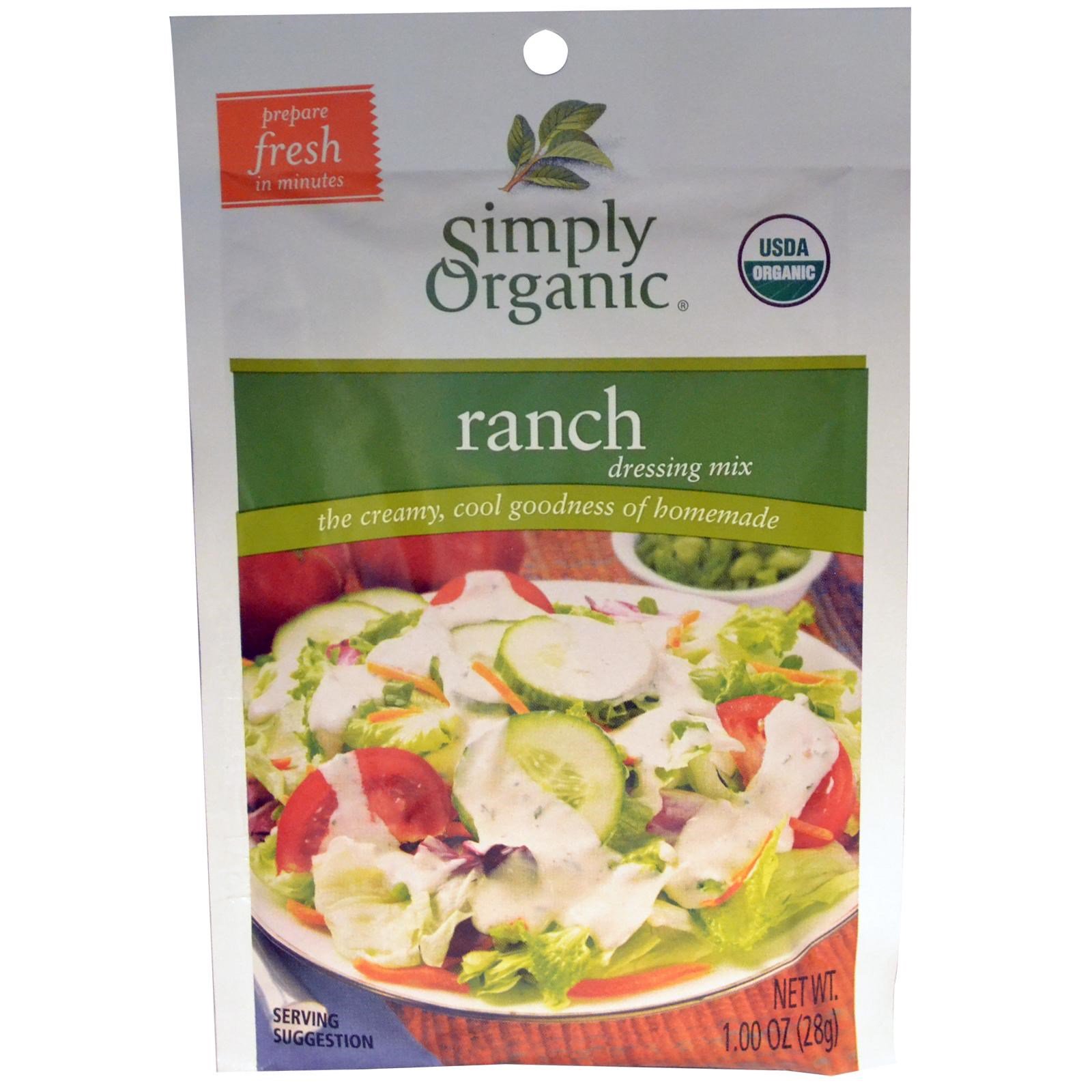 Simply Organic Ranch Dressing Mix 12 Packets 1 00 Oz 28 G Each Iherb