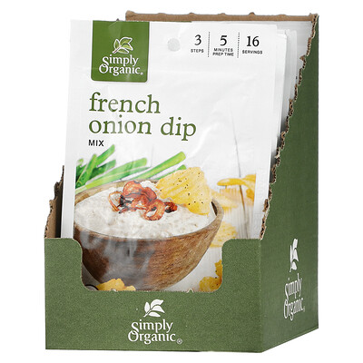 

Simply Organic French Onion Dip Mix 12 Packets 1.10 oz (31 g) Each