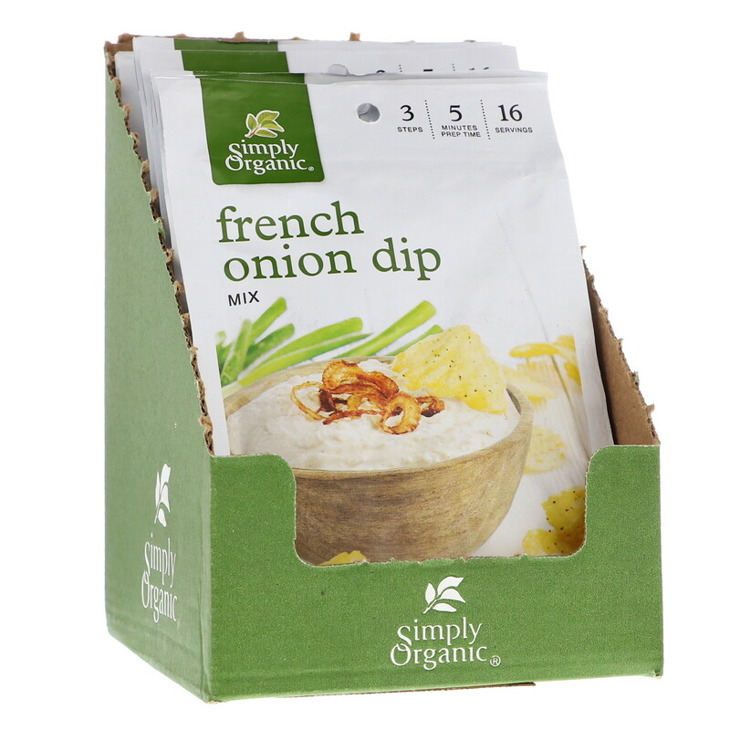 Simply Organic, French Onion Dip Mix, 12 Packets, 1.10 oz (31 g) Each