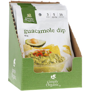 Simply Organic, Guacamole Dip Mix, 12 Packets, 0.80 oz (23 g) Each