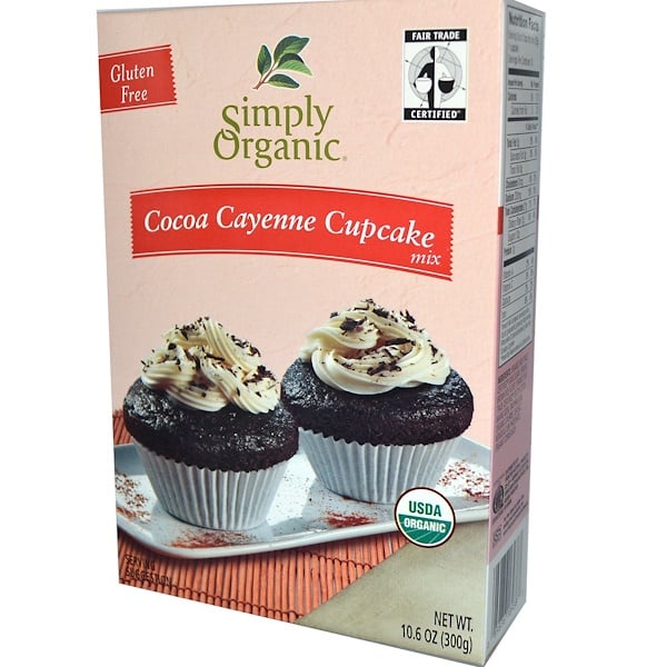 Simply Organic, Cocoa Cayenne Cupcake Mix, 10.6 oz (300 g) (Discontinued Item) 