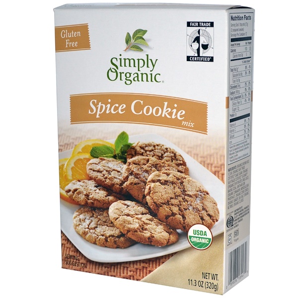 Simply Organic, Spice Cookie Mix, Gluten Free, 11.3 oz (320 g) (Discontinued Item) 