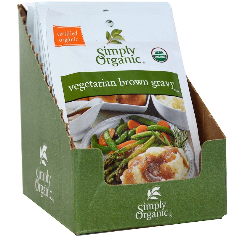 Simply Organic, Vegetarian Brown Gravy Mix, 12 Packets, 1.00 oz (28 g