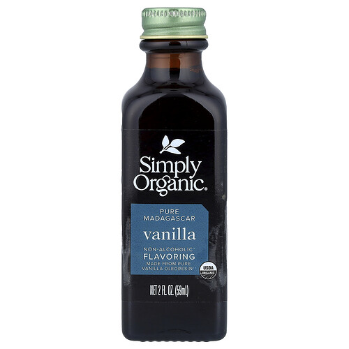 Simply Organic Pure Madagascar Vanilla, Non-Alcoholic Flavoring, 2 fl oz (59 ml)