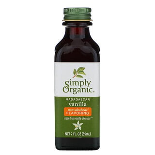 Simply Organic, マダガスカルバニラ, アルコール含まないフレーバー, 農場栽培,  2 液量オンス (59 ml)