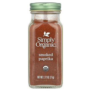 Simply Organic, Gerookte paprika, 2.72 oz (77 g)