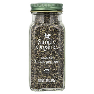 Simply Organic, Органический крупный черный перец, 70 г (2,47 унции)