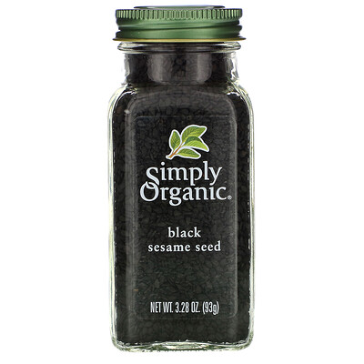 Simply Organic Органическое, черное семя кунжута, 3,28 унции (93 г)