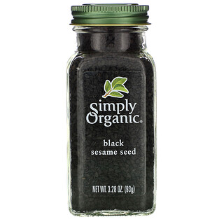 Simply Organic, بذور السمسم السوداء، العضوية، 3.28 أونصة (93 جم)