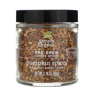Отзывы о Симпли Органик, Pre-Brew Coffee Spice, Pumpkin Spices, 1.76 oz (50 g)