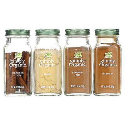 

Simply Organic Baking Essentials Organic Spice Kit 4 Spices