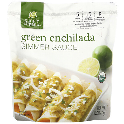 

Simply Organic, Organic Green Enchilada Simmer Sauce, 8 oz (227 g)