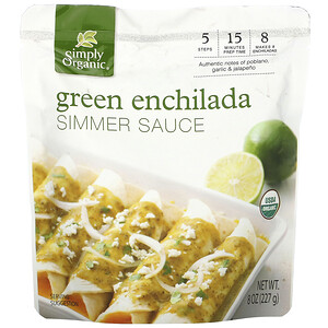 Отзывы о Симпли Органик, Organic Green Enchilada Simmer Sauce, 8 oz (227 g)