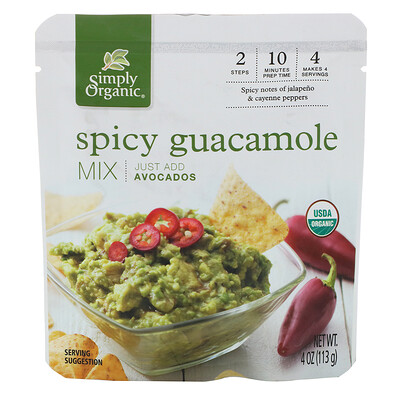 

Simply Organic Органическая пряная смесь гуакамоле, 113 г
