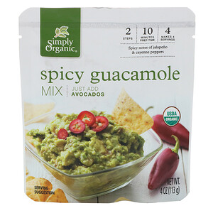 Отзывы о Симпли Органик, Organic Spicy Guacamole Mix, 4 oz (113 g)