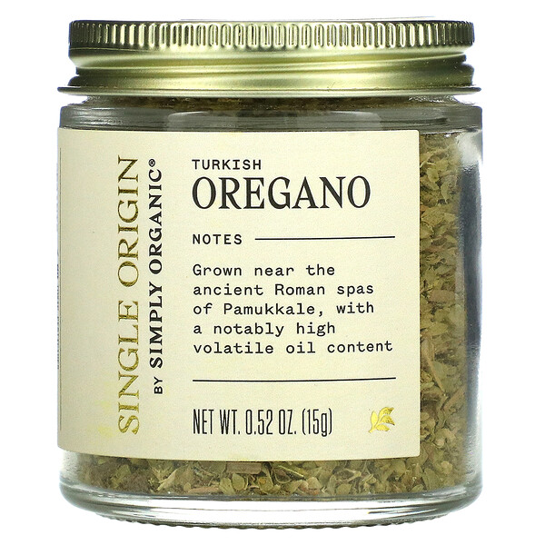 Simply Organic‏, Single Origin, Turkish Oregano, 0.52 oz (15 g)