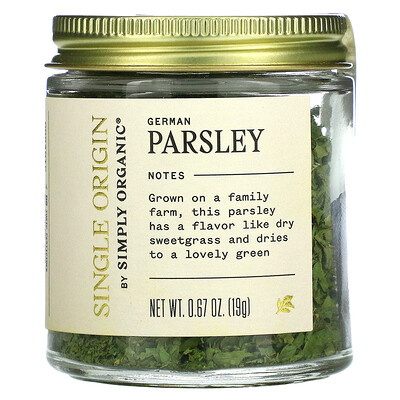 

Simply Organic, Single Origin, German Parsley, 0.67 oz (19 g)