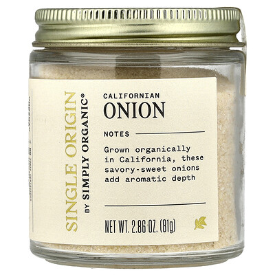 Simply Organic  Single Origin  California Onion  2.86 oz (81 g)