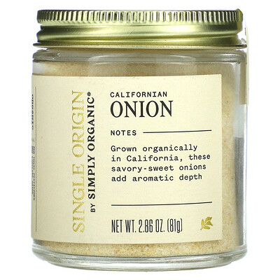 

Simply Organic Single Origin, калифорнийский лук, 81 г (2,86 унции)