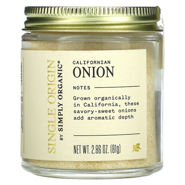 Simply Organic, Single Origin, калифорнийский лук, 81 г (2,86 унции)