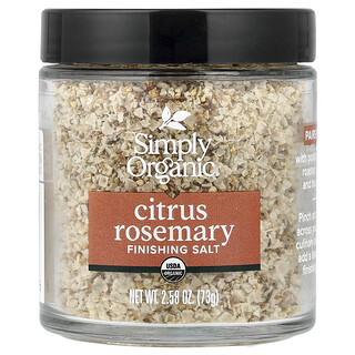 Simply Organic, Sal de acabado, Cítrico y romero`` 73 g (2,58 oz)