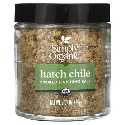 Simply Organic  Smoked Finishing Salt  Hatch Chile  2.61 oz (74 g)