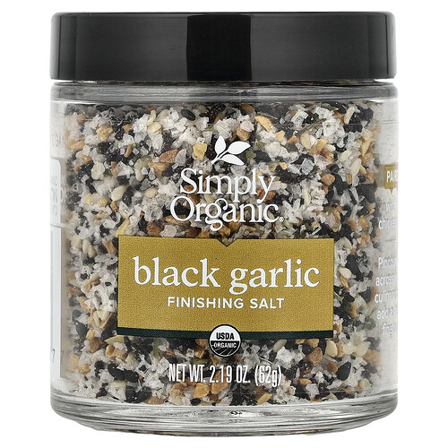 Simply Organic, Finishing Salt, Black Garlic, 2.19 oz (62 g)