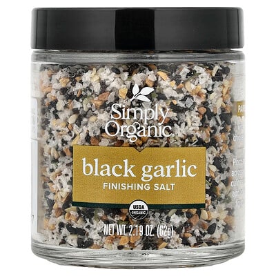 Simply Organic, Finishing Salt, Black Garlic, 2.19 oz (62 g)