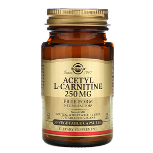 Отзывы о Солгар, Acetyl-L-Carnitine, 250 mg, 30 Vegetable Capsules