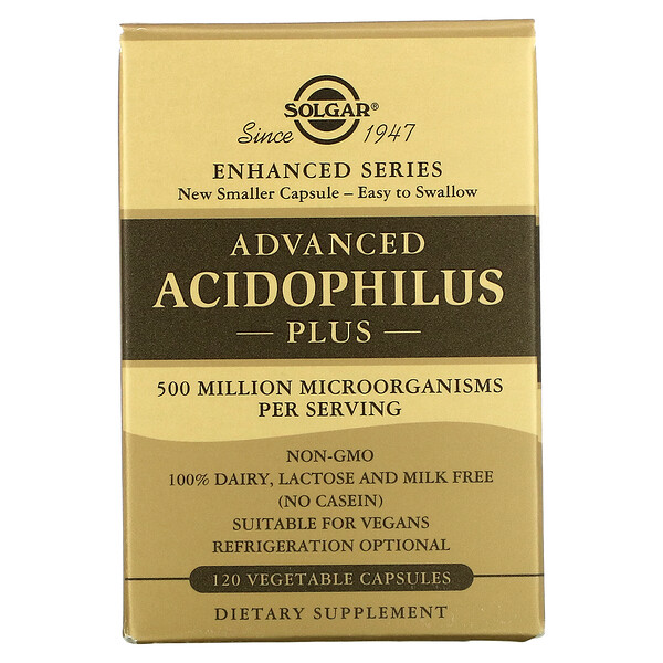 Solgar‏, Advanced Acidophilus Plus, 120 Vegetable Capsules