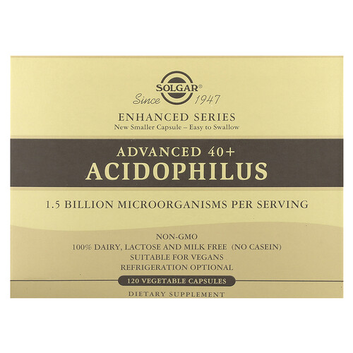 Solgar, Advanced 40+ Acidophilus, 120 Vegetable Capsules