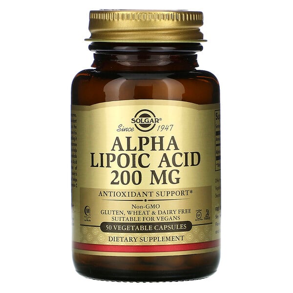 Alpha Lipoic Acid, 200 mg, 50 Vegetable Capsules