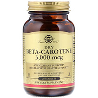 Dry Beta-Carotene, 3,000 mcg, 250 Tablets - изображение