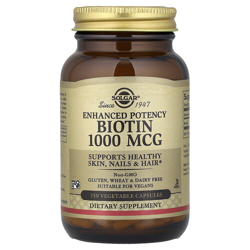 Solgar, Biotin, 1000 mcg, 250 Vegetarische Kapseln