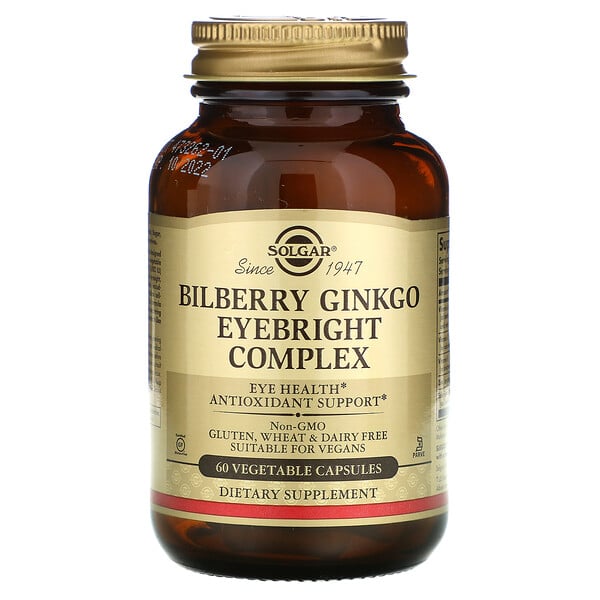 Bilberry Ginkgo Eyebright Complex, 60 Vegetable Capsules