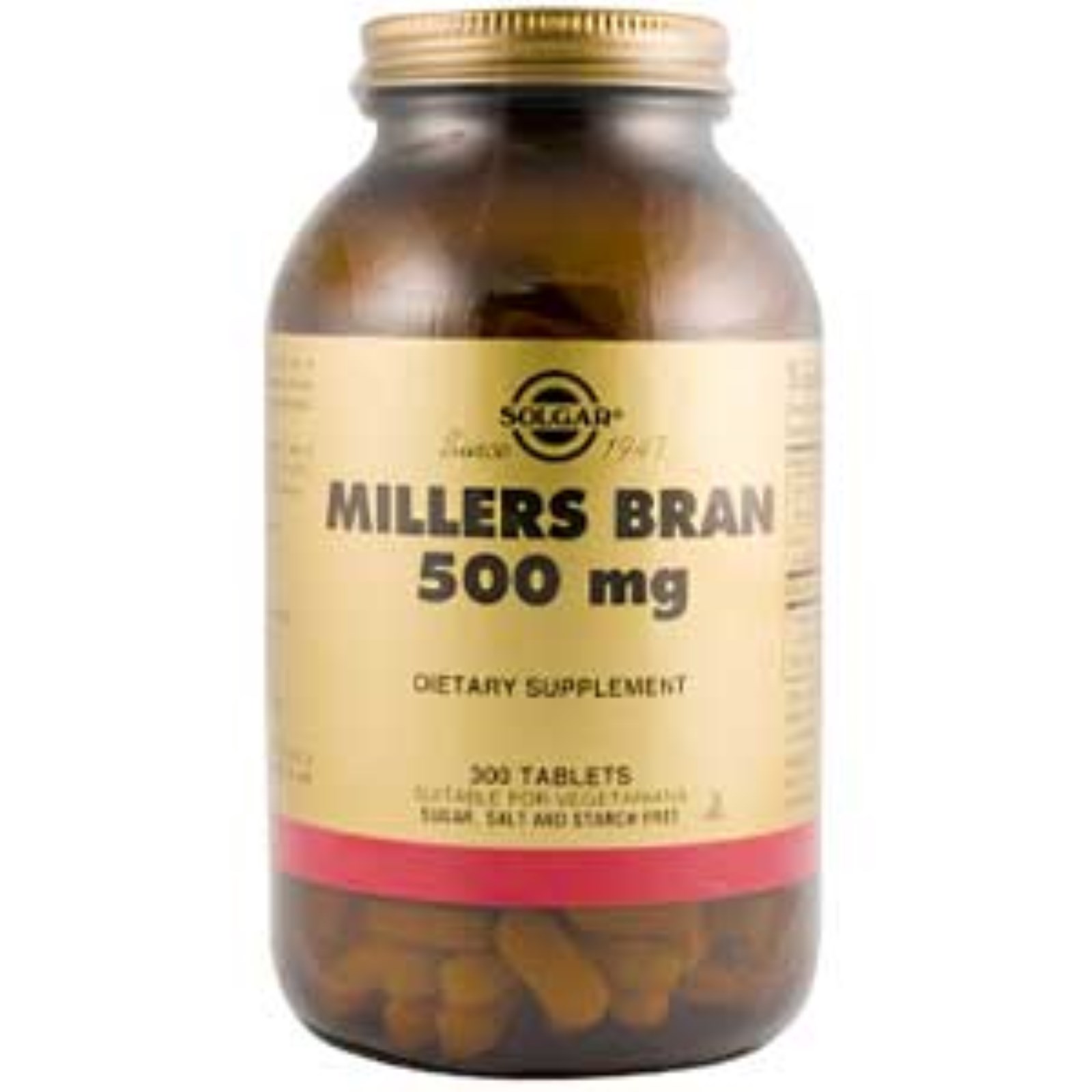 Solgar, Millers Bran, 500 mg, 300 Tablets iHerb