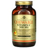 Solgar, Suplemento Vitamina C, Sabor de Naranja Natural, 500 mg, 90 Tabletas Masticables