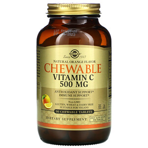 Отзывы о Солгар, Chewable Vitamin C, Natural Orange Flavor, 500 mg, 90 Chewable Tablets