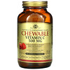Solgar, Kautabletten Vitamin C, Natürlicher Cranberry- und Himbeergeschmack, 500 mg, 90 Kautabletten