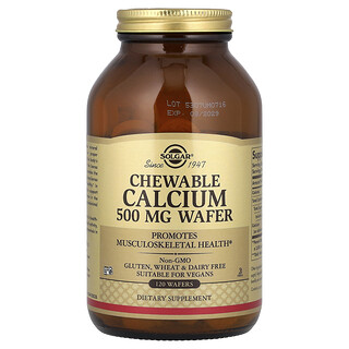Solgar, Chewable Calcium, Calcium, 120 Waffeln (500 mg pro Waffel)